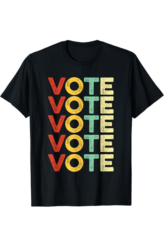 Vote Shirt Women Men Election Retro Voter T-Shirt