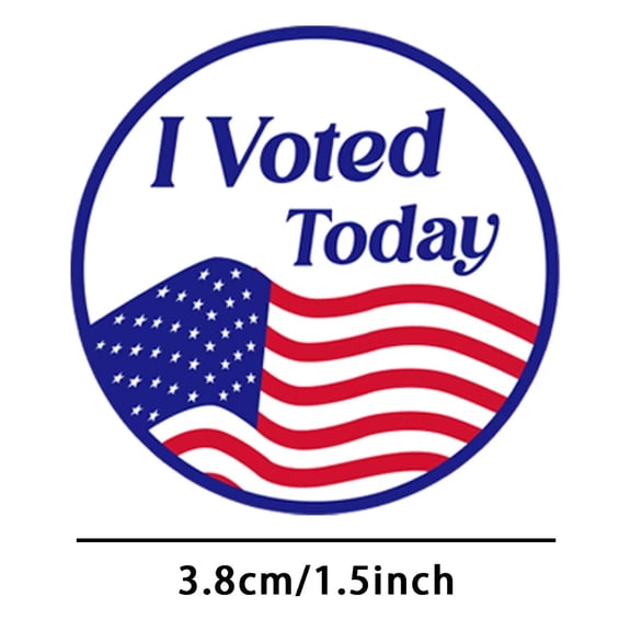 Vote Stickers Roll, White Red Blue Self Adhesive Labels Patriotic Stickers for Election Votes Campaigns Voting Supplies, 500 Pcs