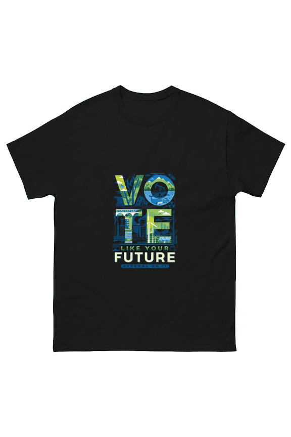 Vote Text Graphic Minimalist Election Voter Awareness Unisex T-Shirt, for men & women, up to size 5XL