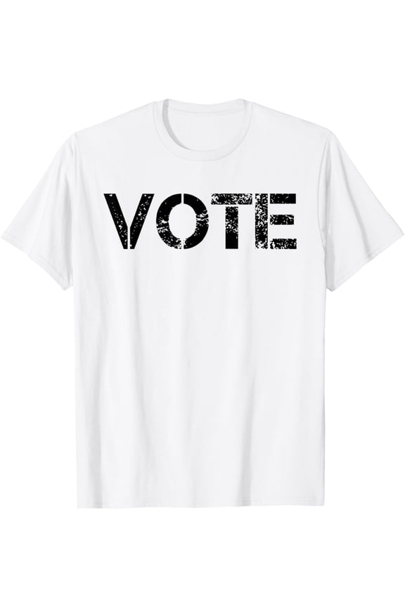Vote Tshirt Women Men 2024 Election Voter Distressed Vote T-ShirtMen and women, White T-shirt, size: Extra large