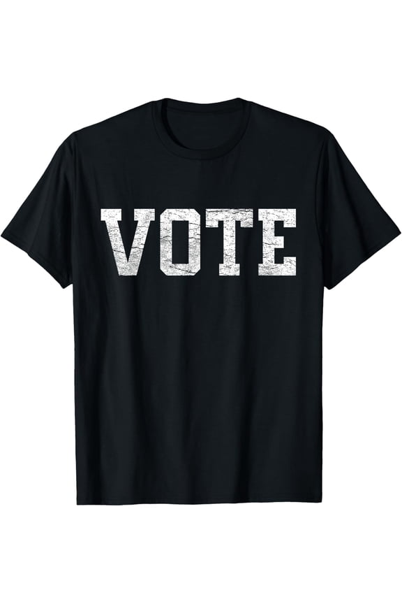 Vote Tshirt Women Men Civic Action 2024 Election Distressed T-ShirtMen and women, Black T-shirt, size: Extra large