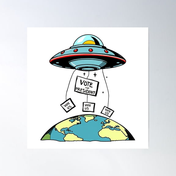 Vote Us Poster Wall Art, Modern Wall Decor For Living Room Bedroom, 24x24 UNFRAMED