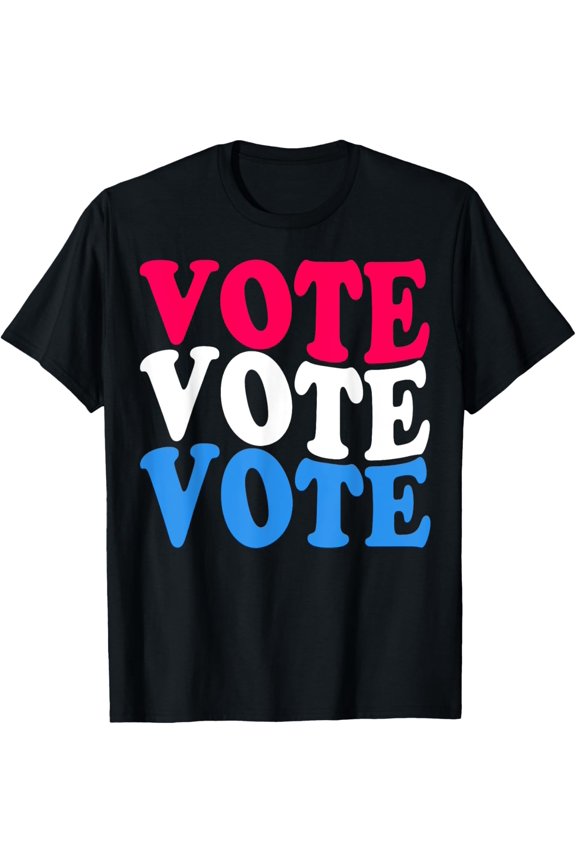 Vote Vote Vote Red, White, Blue Retro Election 2024 Vintage T-Shirt