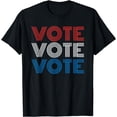 thumbnail image 1 of Vote Vote Vote Red White Blue Retro Election Simple Design T-Shirt, 1 of 4
