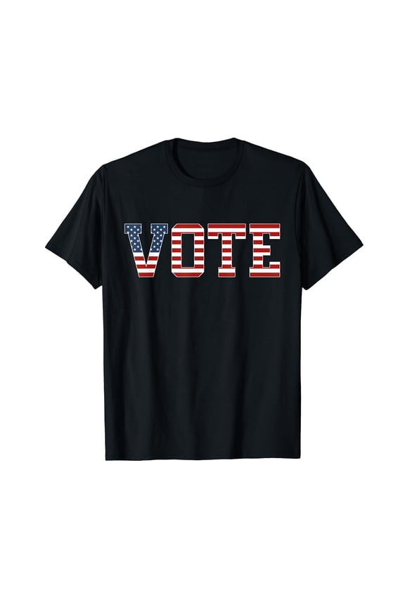 Vote Women Men Red White Blue American Flag 2023 Elections T-Shirt