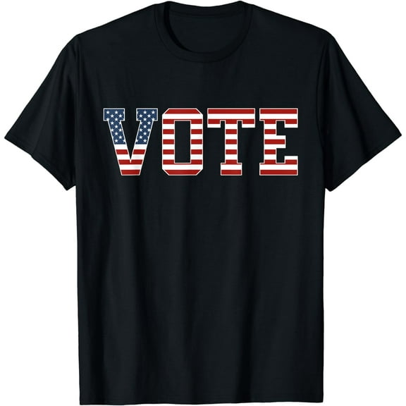 Vote Women Men Red White Blue American Flag 2024 Elections T-Shirt