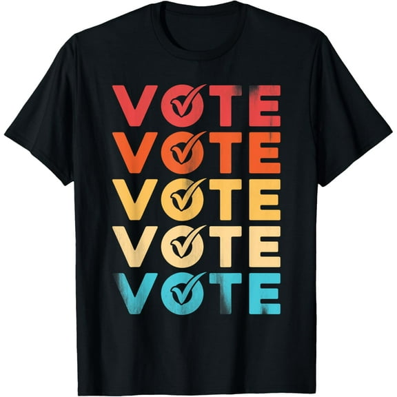 Vote Women Men Retro Vintage USA Election 2024 Voter T-Shirt mens t shirt，black，women，funny，misfits，men，journey，t-shirt