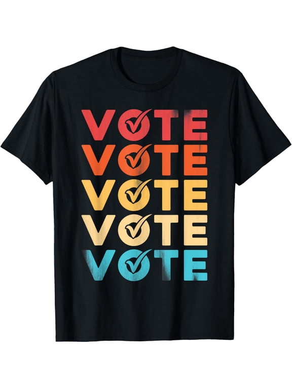 Vote Women Men Retro Vintage USA Election 2024 Voter T-Shirt mens t shirt,black,women,funny,misfits,men,journey,t-shirt