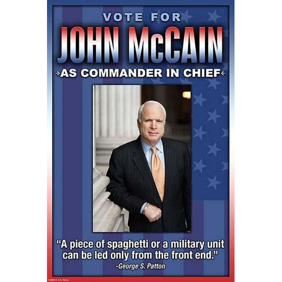 Vote for John McCain- Fine Art Canvas Print (20" x 30")