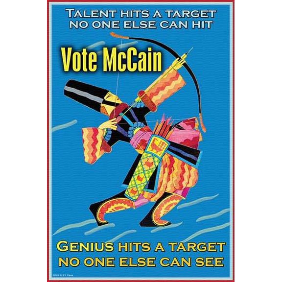 Vote for McCain- Fine Art Canvas Print (20" x 30")