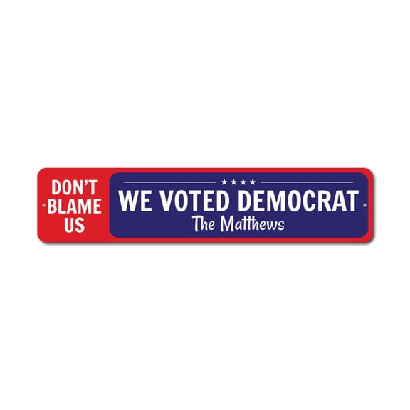 Voted Sign, Political Party Sign, Election Sign, Voter Sign, Election 2016 Sign, Demonstration Aluminum Sign - 4x18 inches