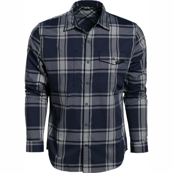 Votex Optics MN Trail Call Tech Flannel -Blue Heather Men Small