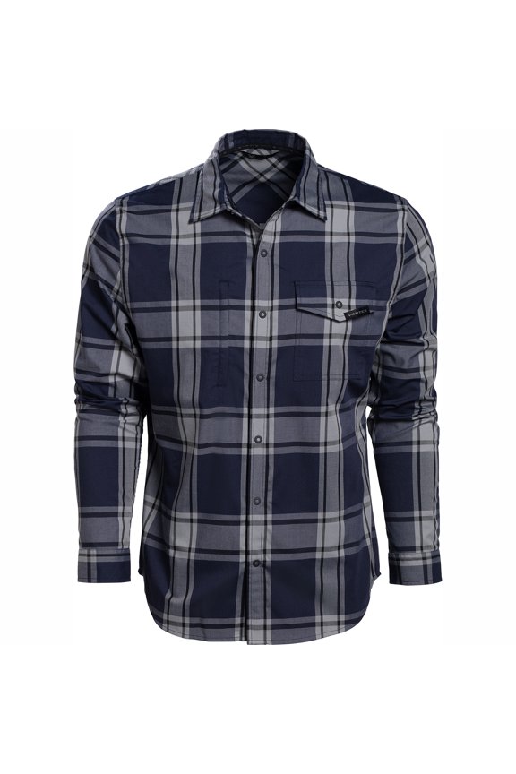 Votex Optics MN Trail Call Tech Flannel -Blue Heather Men Small