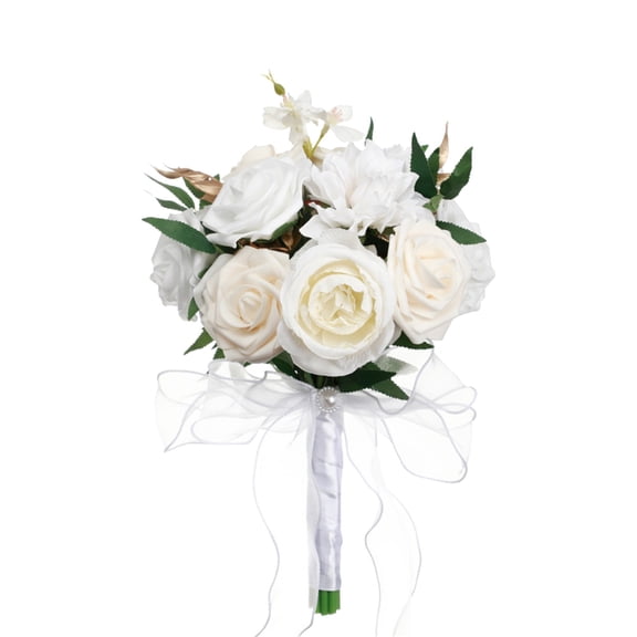 Votexa Artificial Holding Flower Bouquet Rose For Wedding Bridal Party Table Centerpiece Decor