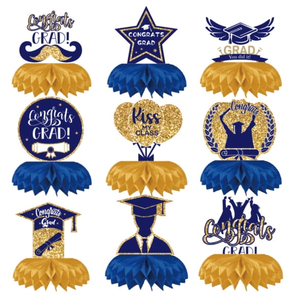 Votexa Honeycomb Graduation Table Topper Paper Craft Desktop Decor For Grad Party