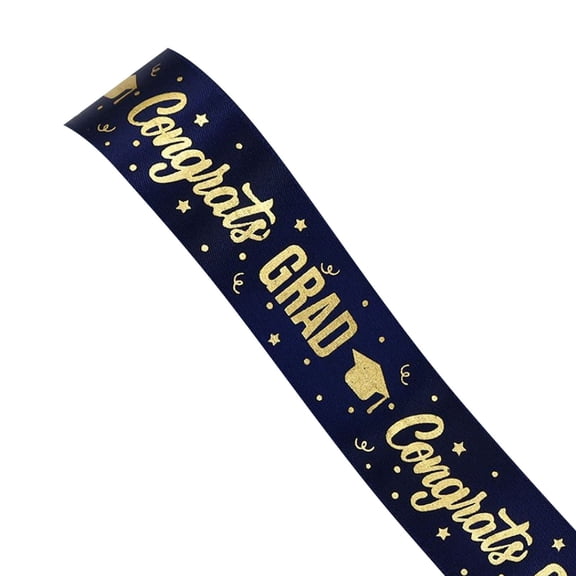 Votexa Satin Graduation Ribbon Class Of 2026 Gold Foil Congrats Grad Ribbon For Wrapping Crafts Decor