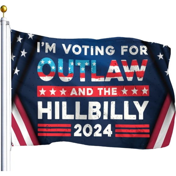 I'm Voting For The Outlaws And The Hillbillys 2024 US Flag Flags 3x5 Outdoor Flags 3x5 Outdoor Cool Flags Outdoor Outdoor Banner For Outside 3x5 Ft, Birthday Gifts For Friends