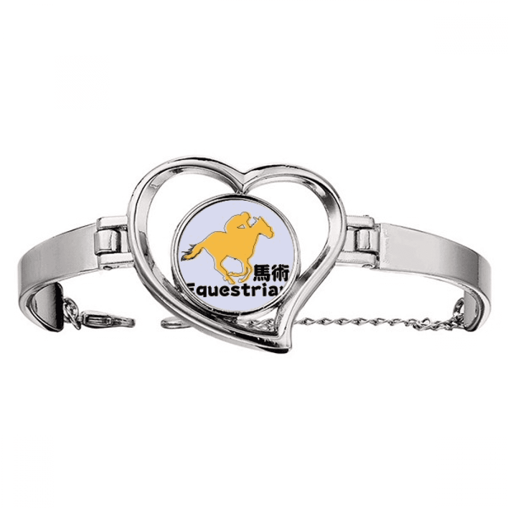 Voting Probability Equestrian Sports Bracelet Heart Jewelry Wire Bangle