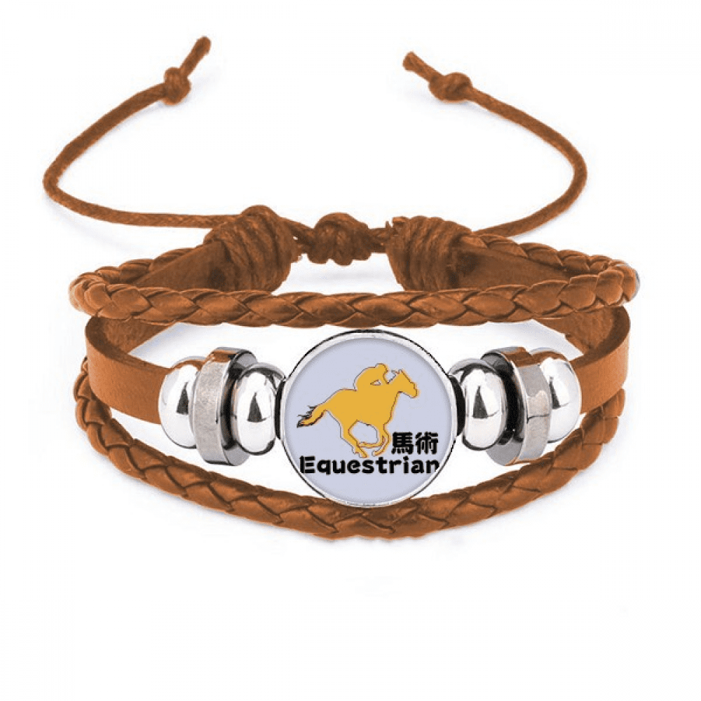 Voting Probability Equestrian Sports Bracelet Wristband Leather Jewelry Ornament