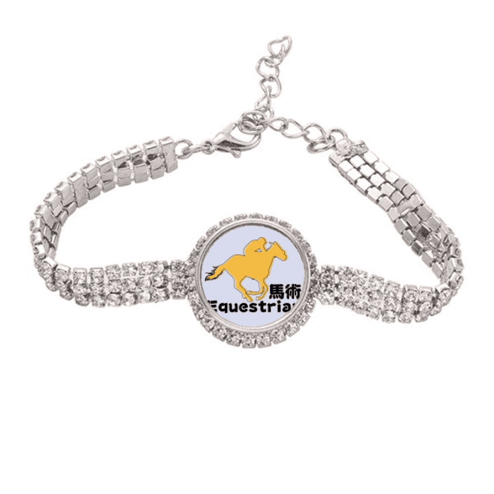 Voting Probability Equestrian Sports Tennis Chain Anklet Bracelet Diamond Jewelry