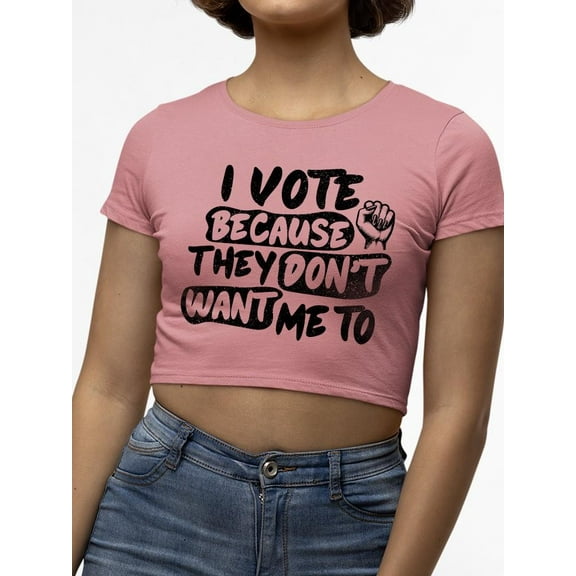 Voting Right Statement Tee Crop Tee Women's