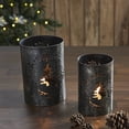 thumbnail image 1 of Votive Candle Holder Christmas Tree Wreath Set of 2, 1 of 5