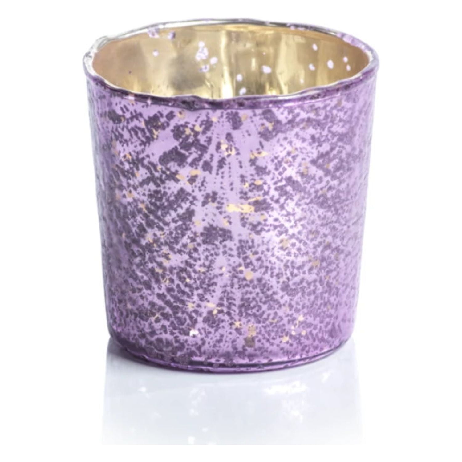 Zodax Metallic Pillar Candle with Gold & Silver Glitter
