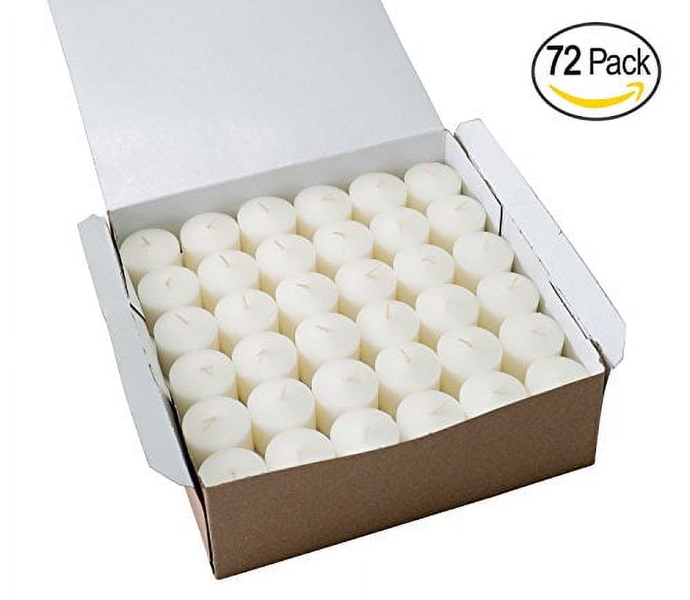 Royal White Unscented Wax Votive Candles, 72 Pack