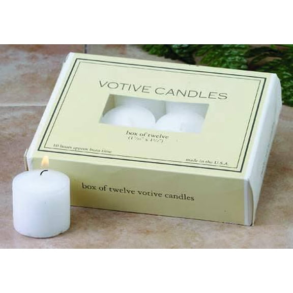 Votive Candles - White - Box of 12