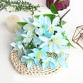 thumbnail image 1 of Votnto Artificial Lily Stems 6 Branches 18 Blooms Fake Flowers Bouquet, for Home Table Decor Wedding Church Hotel Party Centerpiece Silk Floral Arrangements, 1 of 7
