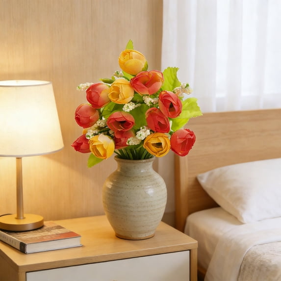 Votnto Artificial Roses for Wedding Decorations Living Room Arrangements, Artistic Floral Arrangements for Home Party Centerpiece
