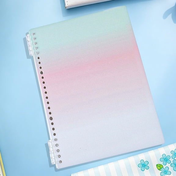 Votnto B5 Gradient Loose-Leaf Notebook, Removable Binder Journal with 80g Thick Paper, Waterproof Cover for & Office
