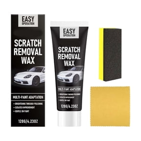 Votnto Car Scratch Removal Wax Set, 120G/4.23OZ Automotive Paint Scratch Repair Kit with Sponge & Towel, Multi-Paint Adaptation Grinding Desalination Scratch Brightening Protective Polish