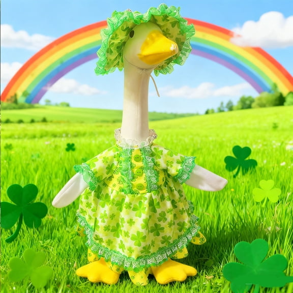 Votnto Holiday Porch Goose Outfits All Seasons Bundle for Valentine St. Patrick Easter Summer 4th of July Fall Halloween Christmas for Festival's Outdoor Decor B
