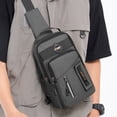 thumbnail image 1 of Votnto Men's Multi-Pocket Chest Bag, Waterproof Sports Crossbody Sling Bag with Adjustable Strap for Outdoor Travel Hiking Daily Use, 1 of 7