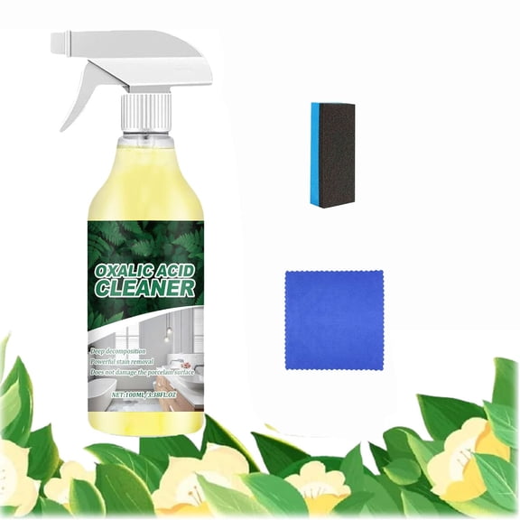 Votnto Oxalic Acid Cleaner Spray, Powerful Stain Cleaner for Bathroom - 1-Pack, Removes Rust and Hard Water Deposits from Toilets and Tiles