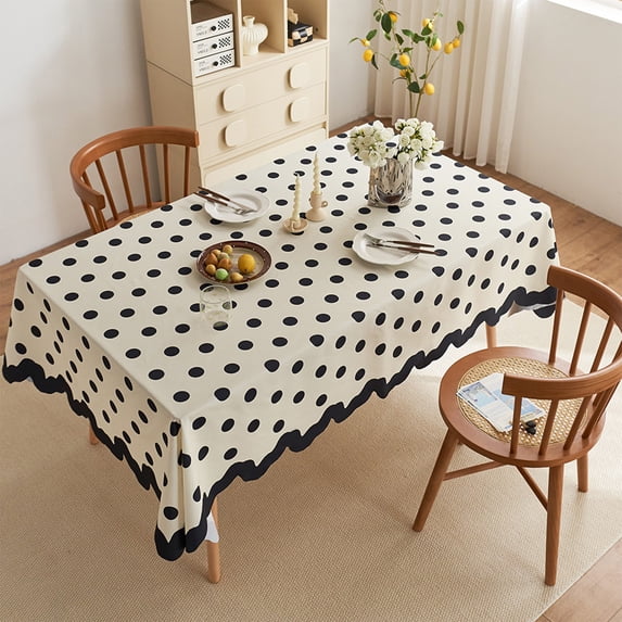 Votnto Rectangular Tablecloth Washable Dustproofs And Wrinkle-resistants, Washable Table Cover with Dust-Proof Wrinkle Resistant, for Spring Easter Picnic D