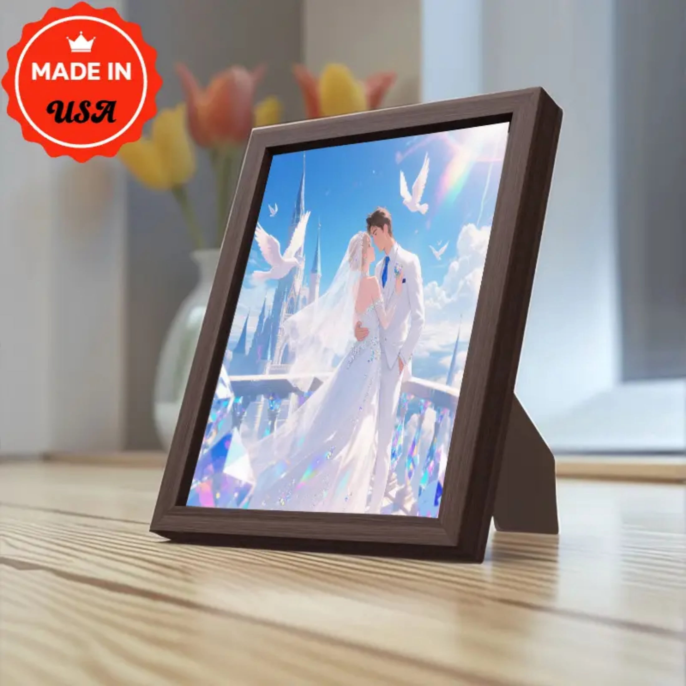 Votones 2 - in - 1 LED light Mirror Photo Frame, USB - Powered Light Up ...