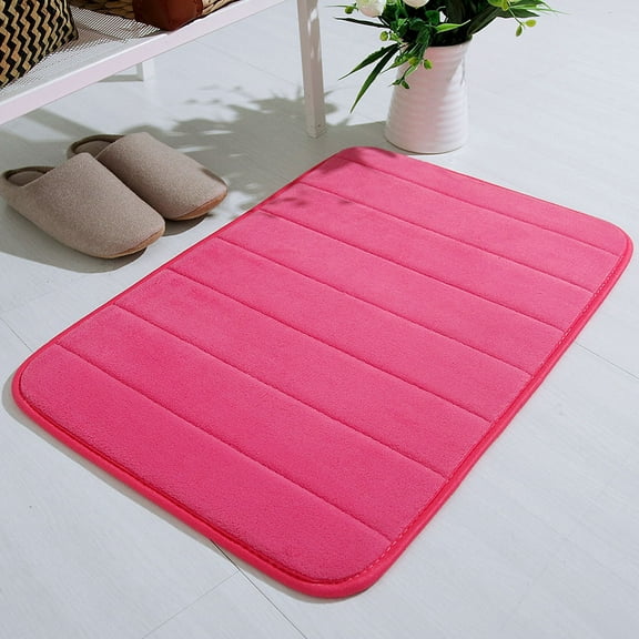 VOTRUDI Bath Rugs for Bathroom,Non Slip Washable Bath Mats,Long Bathroom Rugs Runner,Pink