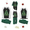 thumbnail image 1 of Votuleazi Christmas Family Pajamas Matching Set Long Sleeve Dinosaur Print Tops and Plaid Pants Sleepwear, 1 of 10