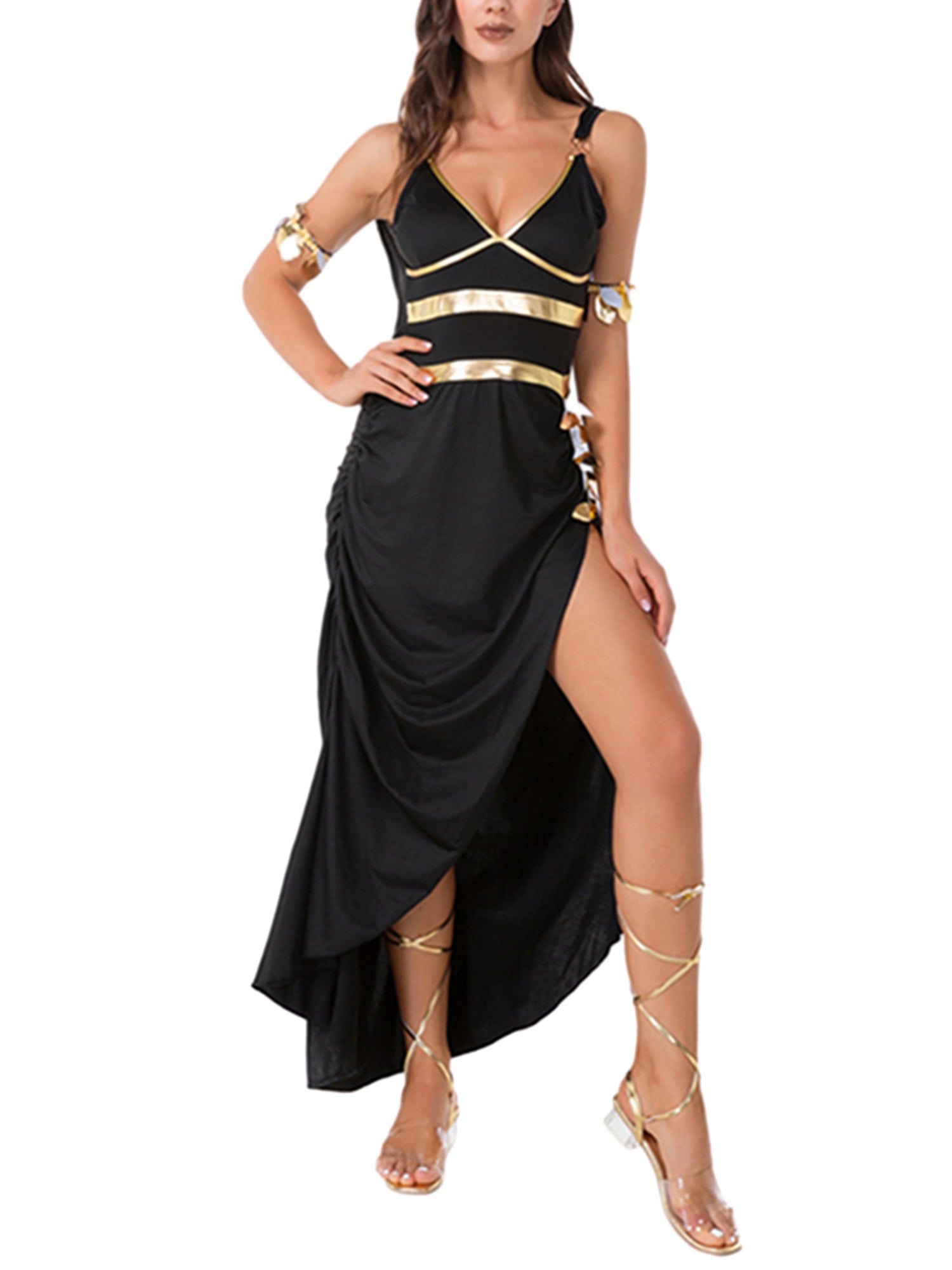 Votuleazi Halloween Egyptian Queen Costs for Women, Sleeveless Dress