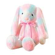Votuleazi Soft Bunny Stuffed Animal, Tie Dye Rabbit Plush Toy Bedtime Friend