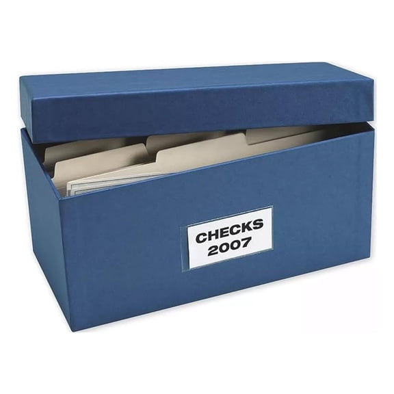 Voucher Check Storage Boxes, 2 Boxes, 5" x 9 3/4" x 4 5/8"