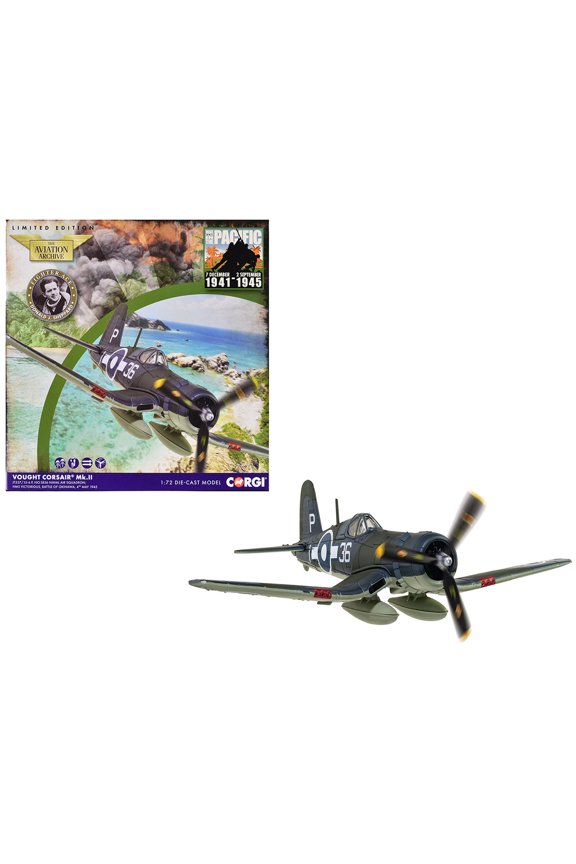 Vought Corsair Mk. II Fighter Aircraft "Battle of Okinawa" (1945) British Royal Navy Fleet Air Arm 1/72 Diecast Model by Corgi