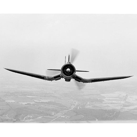 Vought F4U Corsair WWII Aircraft Style - 1 - 12x18 Inch Laminated Aviation Poster - Stunning Detail and Bold Colors