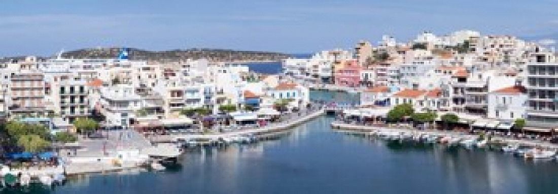 Voulismeni Lake Agios Nikolaos Lasithi Crete Greece Canvas Art - Panoramic Images (35 x 12)