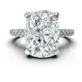 thumbnail image 1 of Vous Elongated Cushion Cut Solitaire Engagement Ring, Sterling Silver w/Pure Brilliance Zirconia-Size 10.5, 1 of 7