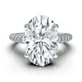 thumbnail image 1 of Vous Oval Cut Solitaire Engagement Wedding Ring, Sterling Silver w/ Pure Brilliance Zirconia - Size 10, 1 of 7