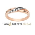 thumbnail image 1 of Vow & Forever Personalized Planet Bridal 14K Rose Gold over Sterling Silver Ladies Diamond Accent Engraved Wedding Band ,Women's, 1 of 3