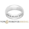 thumbnail image 1 of Vow & Forever Personalized Planet Bridal Platinum over Sterling Silver Inside Engraved Wedding Band (7mm) ,Women's, 1 of 4